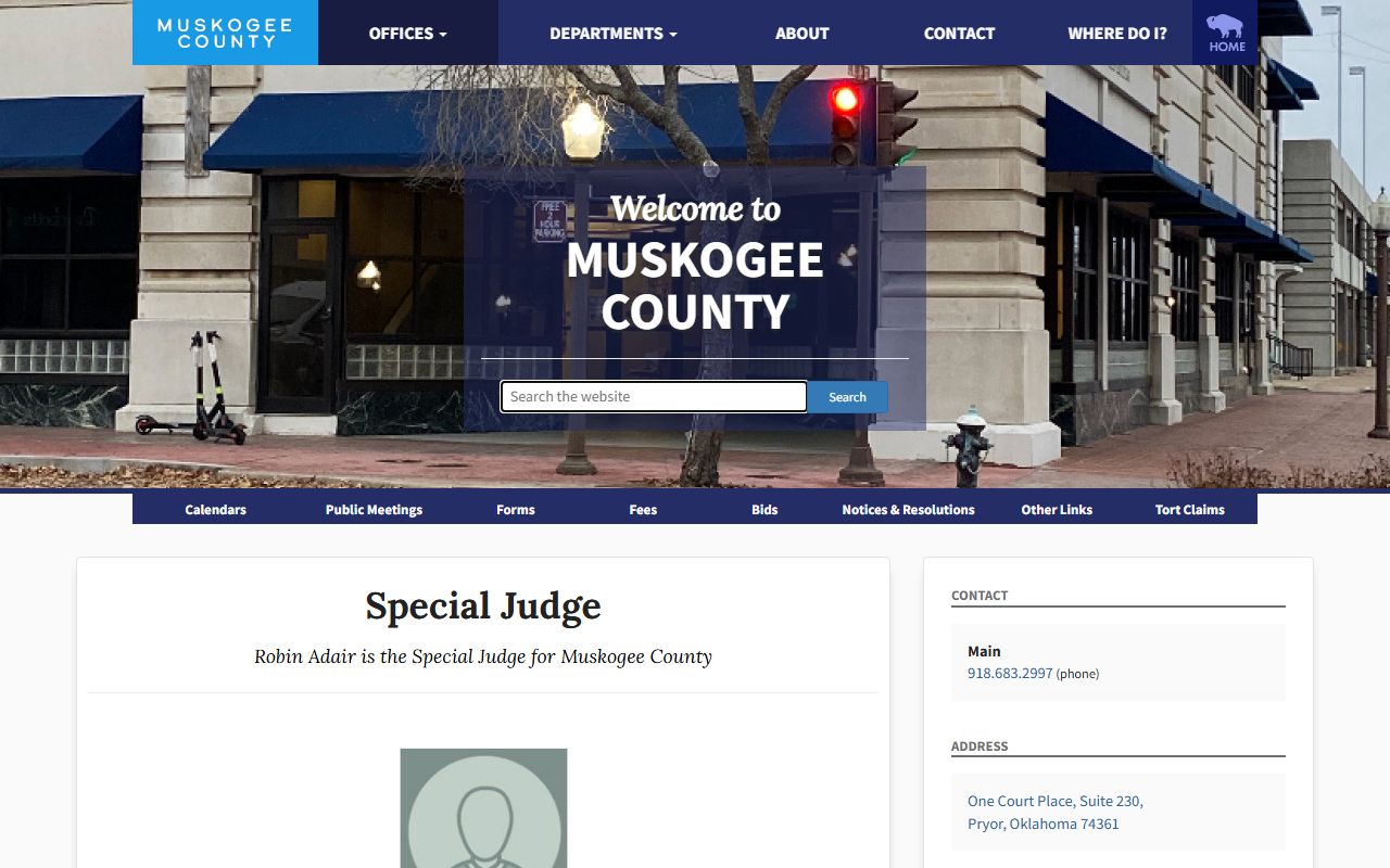Muskogee County District Court Special Judge assignment in District 15